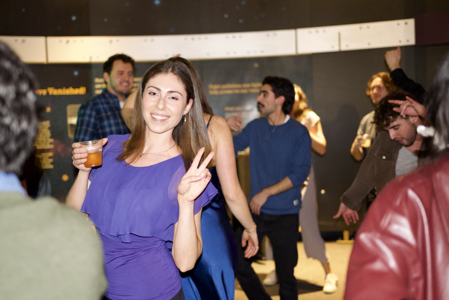 Smiling guest at a party